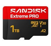 SANDISK Extreme PRO microSDXC 1TB, UHS-I + SD Adapter (up to 250MB/s read, 170MB/s write speed, 5K, 3K, 4K UHD, C10, V30, U3, A2) For Action Cams, Drones, Android devices, Laptops