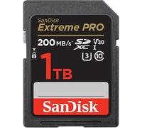 SANDISK Extreme PRO SD Memory Card 1TB, Up to 200MB/s Read Speeds, UHS-I | V30, U3, C10, 4K UHD, Up to 140MB/s Write Speeds RescuePro Deluxe Data Recovery Software, SANDISK QuickFlow-Technology,