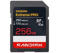 SANDISK Extreme PRO SD Memory Card 256GB, Up to 250MB/s Read Speeds, UHS-I | V30, U3, C10, 4K UHD, Full HD, SD Card Up to 170MB/s Write Speeds, Backup and Transfer with the SANDISK App