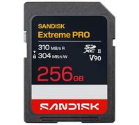 SANDISK Extreme PRO SD UHS-II V90 Card 256GB (read speeds up to 310MB/s, write speeds up to 304MB/s, works with DSLR and Mirrorless cameras)
