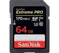 SANDISK Extreme PRO SD Memory Card 64GB, Up to 170MB/s Read Speeds | UHS-1, Class 10, U3, V30, Black