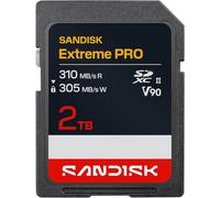 SANDISK Extreme PRO SD UHS-II V90 Card 2TB (read speeds up to 310MB/s, write speeds up to 305MB/s, works with DSLR and Mirrorless cameras)