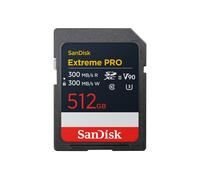 SANDISK Extreme PRO SD Memory Card 512GB, Up to 300MB/s Read Speeds, UHS-II | V90, U3, C10, 8K Video, SD Card Up to 300MB/s Write Speeds, Water, Dust, Shock Proof, RescuePRO Data Recovery, Pro Level