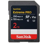 SANDISK Extreme PRO SDXC Card 2TB, UHS-I (Speeds up to 250 MB/s, V30 Memory Card, 4K UHD Videos, RescuePro Deluxe, SANDISK QuickFlow-Technology, U3, V30)
