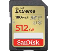 SanDisk Extreme SDXC card 180MBs UHSI U3 V30 512GB