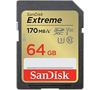SanDisk Extreme SDXC Card 64 GB Black, Gold