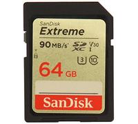 SanDisk Extreme SDXC Memory Card up to 90 MB/s, Class 10, U3, V30, FFP - 64GB