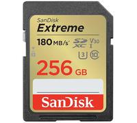 SANDISK - Extreme SDXC UHS-I U3 Video Class 30, 256GB up to 180MB/s
