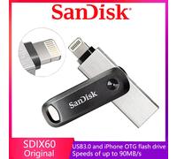 SanDisk Flash Drive Go SDIX60N for iPhone & iPad Stick 256GB iXpand 128GB PenDrive USB3.0 Disk Lightning Connector Pen Drive 128GB