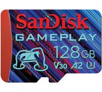 SANDISK Gameplay micro SD card 128GB (for mobile/handheld gaming consoles, up to 190 MB/s, for more demanding games, AAA-/3D-/VR-Grafik, 4K-UHD-Videos, A2, V30, U3)