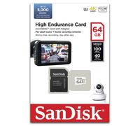 SanDisk High Endurance 100MBs MicroSD Memory Card - 64GB