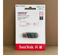 SanDisk iXpand Flash Drive USB3.1Pen Drive 2-in-1 Flash Drive with Lightning and USB Type-A connectors For iPhone/iPad/Computers black