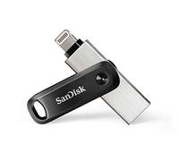 SanDisk iXpand Go Flash Drive, 128GB Flash drive for iPhone, iPad, PC and Mac, iPhone USB Flash Drive, Lightning and USB 3.0 connectors, Automatic Backup, iXpand app, Keychain, Black