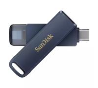 SanDisk 256GB Phone Drive, USB Flash Drive for iPhone, iPad, PC and Mac (2-in-1 iPhone storage, Lightning & USB Type-C Connectors, Automatic Backup, Password Protection, Metallic Sky