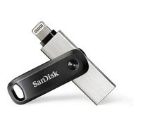 SanDisk SDIX60N-128G-GN6NE USB flash drive 128 GB 3.2 Gen 1 (3.1 Gen 1) Gray, Silver, USB stick black/silver, 128 GB, 3.2 Gen 1 (3.1 Gen 1), swivel, Gray, Silver