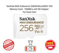 SanDisk MAX Endurance 256GB MicroSDXC V30 Memory Card - 100MB/s with SD Adapter