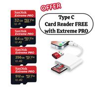 SanDisk Memory Card Extreme PRO microSD Card UHS-I V30 4K U3 Class 10 SD Card