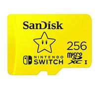 SANDISK micro SD card licensed for Nintendo Switch consoles, 256GB Super Mario Superstar edition (up to 100 MB/s, Nintendo gaming storage, UHS-I, Class 10, V30, U3)