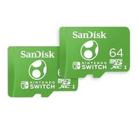 SanDisk micro SD card licensed for Nintendo Switch consoles, 64GB Yoshi edition (up to 100 MB/s, Nintendo gaming storage, Made for Nintendo-Switch 1, OLED, and Lite, 4k UHD, V30, U3) Twin Pack