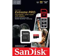 Sandisk MicroSDXC Extreme Pro 256GB 200mb/s U3 V30 A2