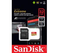 SanDisk Micro SD SDHC Card Extreme 32GB V30 U3 Class 10 Memory Card & SD Adapter