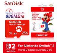 SanDisk microSD Express Card for Nintendo Switch 2 Only 256GB Max 880Mb/s Read 650Mb/s Write Professional Switch 2 Memory Card