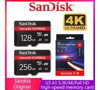 SanDisk microSD UHS-l Express Card 128GB 256GB U3 A1 MicroSDXC 5.3K ULTRA FULL HD read speed up to 880MB/S Flash Micro SD Card