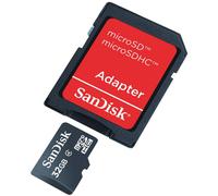 SanDisk microSDHC™ Memory Card 32GB - Inc Adaptor SDSDQB-032G-B35