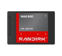 SanDisk NAS 600 SATA SSD 4TB, Up to 560MB/s Sequential Read Speeds | 2.5”/7mm, endurance rating up to 2,500TBW, NAS Storage, Designed for continuous operation in 24/7 NAS environments