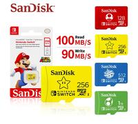 SanDisk Nintendo-Licensed microSDXC Memory Cards For Nintendo Switch 128G 256G 512G 1T 4K Read 100MB/s For Game console/Phone/PC