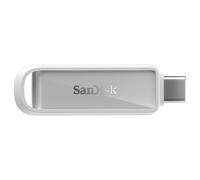 SanDisk Phone Drive for USB Type-C devices 128GB (for smartphones, tablets, and computers, speeds up to 150MB/s, autobackup, data recovery) - Arctic White