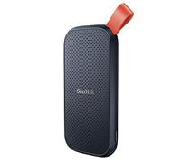 SANDISK Portable SSD 480GB (Up to 520MB/s read speed, External NVME SSD, Solid state drive, Rugged, Heavy Duty Rubber Hook) Black