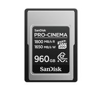 SANDISK PRO-CINEMA CFexpress Type A 960GB, Up to 1800MB/s Read Speeds | PCIe Gen4 Technology, Up to 1650MB/s Write Speeds, Type A Memory Card, 4K/6K/8K Video Capture, VPG200, Rescue PRO