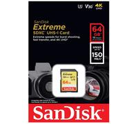 SanDisk SD Extreme 64 128GB 256GB Class 10 150MBs SDXC UHS-1 4K V30 Memory Card
