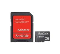 SanDisk SDSDQM-032G-B35A. Capacity: 32 GB Flash card type: MicroSDHC Flash memory class: Class 4. Product colour: Black