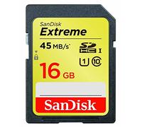 SanDisk SDSDX-016G-X46 Extreme SDHC UHS-I Class 10 Memory Card up to 45 MB/s read - 16 GB