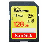 SanDisk SDSDX-128G-X46 Extreme SDXC UHS-I Class 10 Memory Card up to 45MB/s read - 128 GB