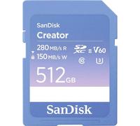 SanDisk SDSDXEP-512G-GNCIS Creator SDXC Card 512GB V60 UHS-II Clas...