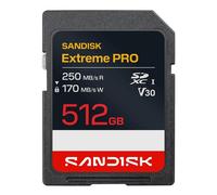 SanDisk SDXC Extreme Pro 512GB UHS-I- V30- U3- 250/170MB/s- 4K UHD