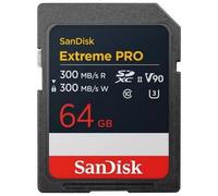 SanDisk SDXC Extreme Pro 64GB 300MB/s V90 UHS-II | ✅ 5 years warranty