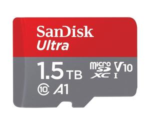 SanDisk Ultra 1.5TB microSDXC Card + SD Adapter - Full HD, Up to 150MB/s, A1, UHS-I, Class 10, U1, New