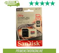 SanDisk Ultra 128GB microSDXC UHS-I Card + SD Adapter 100% ORIGINAL ⭐⭐⭐⭐⭐