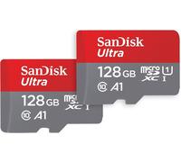 SanDisk Ultra 128GB microSDXC UHS-I Memory Cards 2 Pack SD Adapters 140MB/s A1