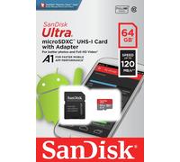 SanDisk Ultra MicroSDXC Card 64 GB Grey, Red
