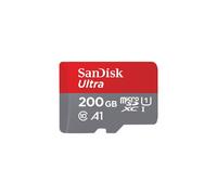 SanDisk Ultra 200GB microSDXC Memory Card + SD Adapter with A1 App Performance up to 100MB/s, Class 10, U1 - FFP