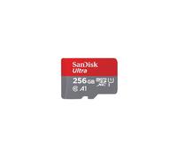 SanDisk Ultra 256GB microSDXC Memory Card + SD Adapter - A1 App Performance up to 100MB/s, Class 10 U1, Waterproof/Shockproof