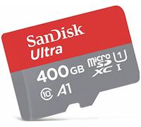 SanDisk Ultra 400 GB microSDXC Memory Card + SD Adapter with A1 App Performance Up to 100 MB/s, Class 10, U1, Red