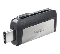 SanDisk Ultra 64 GB Dual Type-C USB 3.0 Flash Drive, Silver, New