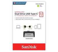 SanDisk 64GB Ultra Dual Type-C/OTG Flash Drive USB 3.1, 150MB/s