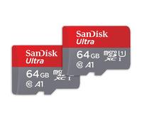 Sandisk Ultra 64GB CL10 Uhs I Memory Card 2 Pack